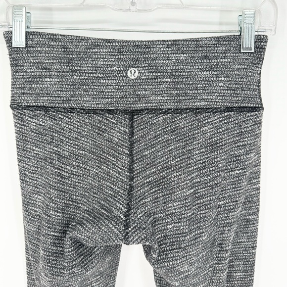 Lululemon Wunder Under Low-Rise Tight 28" Luon Variegated Knit Black Heathered 6 - Picture 11 of 13